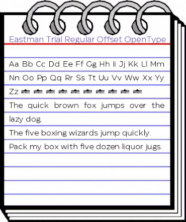 Eastman Trial Regular Offset animated font preview