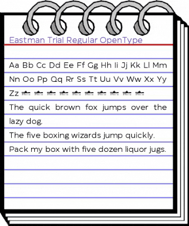 Eastman Trial Regular animated font preview Eastman Trial Regular animated font preview
