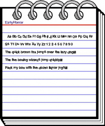 EasyHorror Regular animated font preview EasyHorror Regular animated font preview