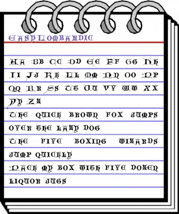 EasyLombardic Regular animated font preview