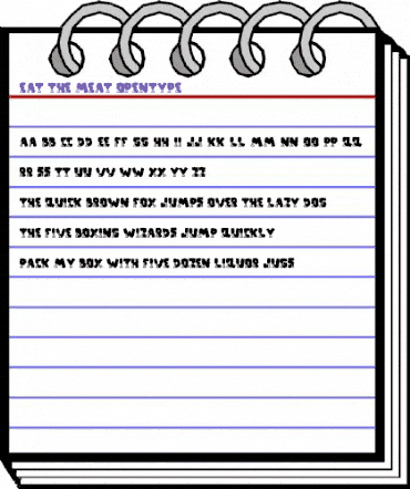 EAT THE MEAT Regular animated font preview