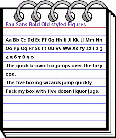 Eau Sans Bold Old-styled Figures animated font preview Eau Sans Bold Old-styled Figures animated font preview