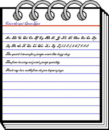 EborScript Regular animated font preview