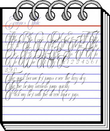 Ecalyars Italic animated font preview Ecalyars Italic animated font preview