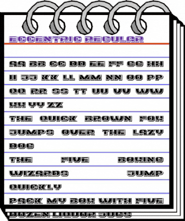 Eccentric Regular animated font preview Eccentric Regular animated font preview