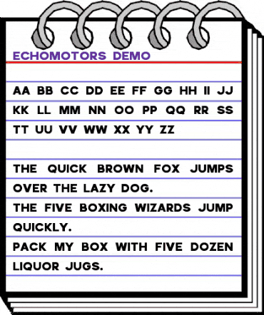 Echomotors Demo Regular animated font preview Echomotors Demo Regular animated font preview