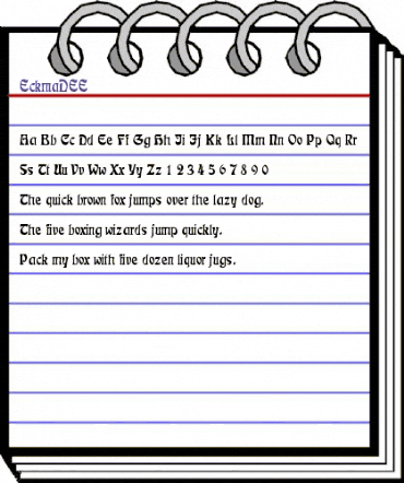 EckmaDEE Regular animated font preview EckmaDEE Regular animated font preview