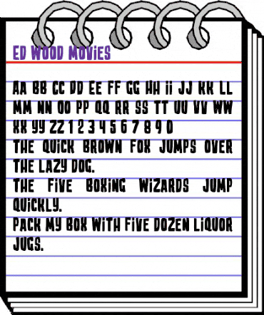 Ed Wood Movies Regular animated font preview Ed Wood Movies Regular animated font preview