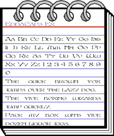EddaCaps Ex Regular animated font preview EddaCaps Ex Regular animated font preview