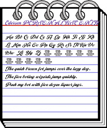 Ederson PERSONAL USE ONLY Regular animated font preview Ederson PERSONAL USE ONLY Regular animated font preview