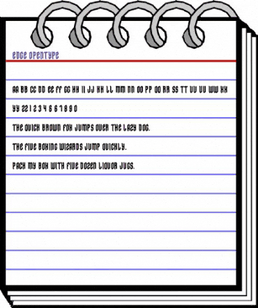 Edge Regular animated font preview