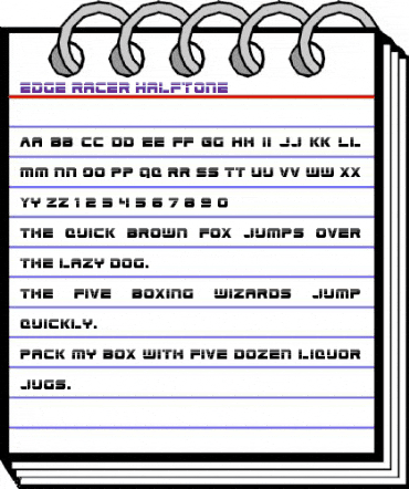 Edge Racer Halftone Regular animated font preview Edge Racer Halftone Regular animated font preview