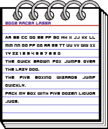 Edge Racer Laser Regular animated font preview