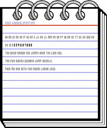 Edge Shadow animated font preview