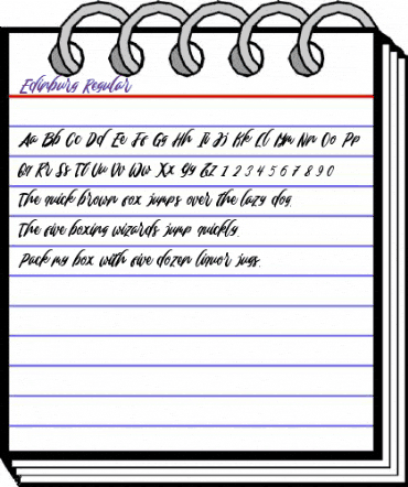Edinburg Regular animated font preview