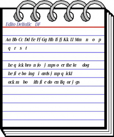 Edito DeItalic Regular animated font preview Edito DeItalic Regular animated font preview