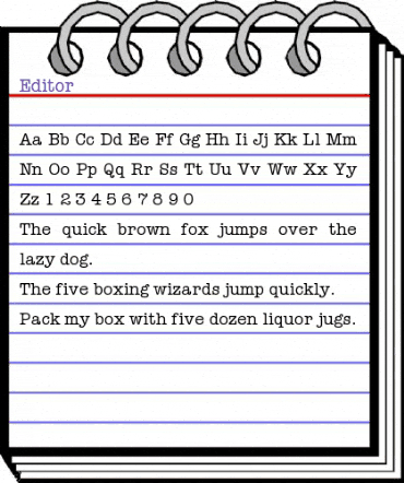 Editor Regular animated font preview