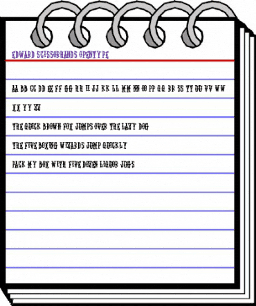 Edward Scissorhands Regular animated font preview Edward Scissorhands Regular animated font preview