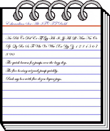 Edwardian Scr Alt ITC TT Bold animated font preview Edwardian Scr Alt ITC TT Bold animated font preview