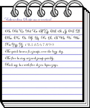 Edwardian Script "more vertical" Regular animated font preview Edwardian Script "more vertical" Regular animated font preview