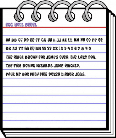 Egg Roll Bevel Regular animated font preview Egg Roll Bevel Regular animated font preview