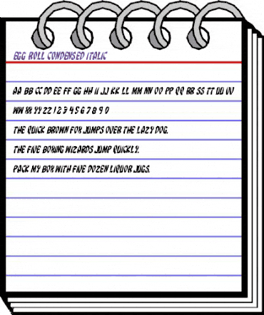 Egg Roll Condensed Italic Condensed Italic animated font preview Egg Roll Condensed Italic Condensed Italic animated font preview