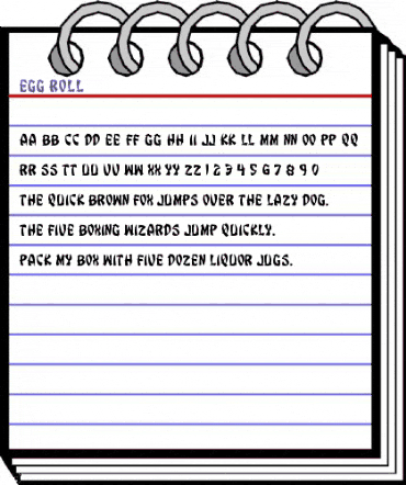 Egg Roll Regular animated font preview Egg Roll Regular animated font preview