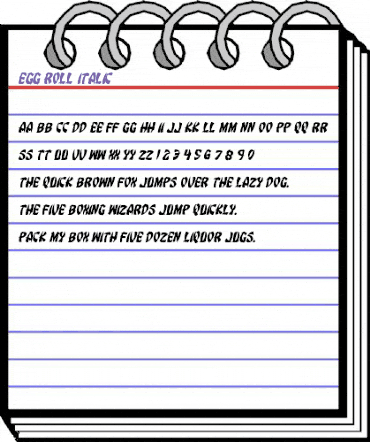 Egg Roll Italic Italic animated font preview Egg Roll Italic Italic animated font preview