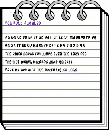 Egg Roll Jumbled Regular animated font preview Egg Roll Jumbled Regular animated font preview