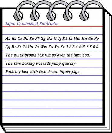 Eggo Condensed BoldItalic animated font preview Eggo Condensed BoldItalic animated font preview