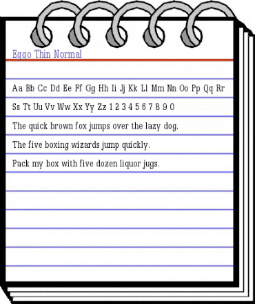 Eggo Thin Normal animated font preview Eggo Thin Normal animated font preview