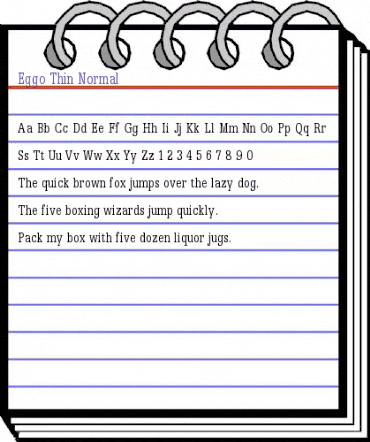 Eggo Thin Normal animated font preview