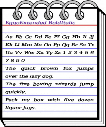 EggoExtended BoldItalic animated font preview EggoExtended BoldItalic animated font preview