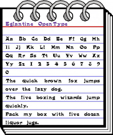 Eglantine Regular animated font preview Eglantine Regular animated font preview