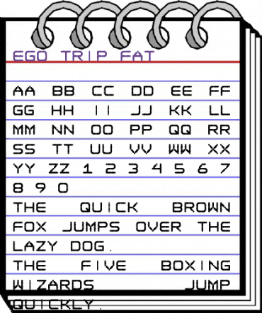 Ego trip Fat Regular animated font preview Ego trip Fat Regular animated font preview