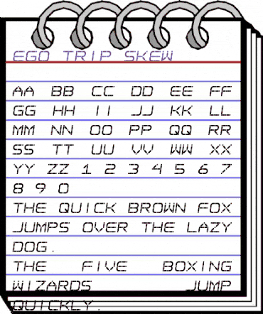Ego trip Skew Regular animated font preview Ego trip Skew Regular animated font preview