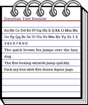 Egyptian-Text Regular animated font preview Egyptian-Text Regular animated font preview