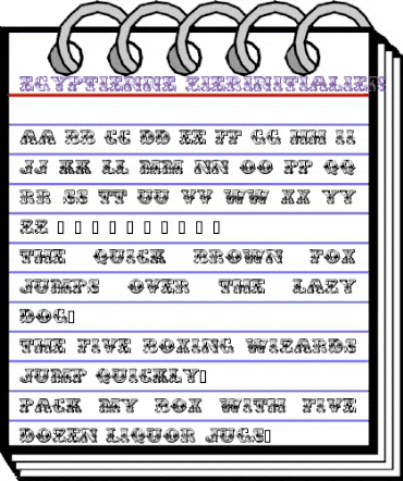 Egyptienne Zierinitialien Regular animated font preview Egyptienne Zierinitialien Regular animated font preview