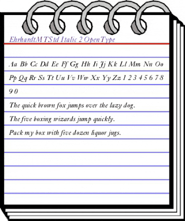 Ehrhardt MT Std Italic animated font preview Ehrhardt MT Std Italic animated font preview