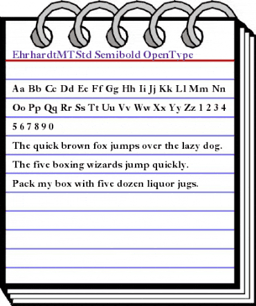 Ehrhardt MT Std Semibold animated font preview Ehrhardt MT Std Semibold animated font preview