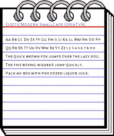 EideticModern-SmallCaps Regular animated font preview EideticModern-SmallCaps Regular animated font preview