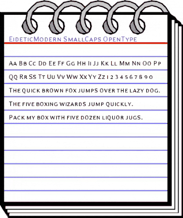EideticModern-SmallCaps Regular animated font preview