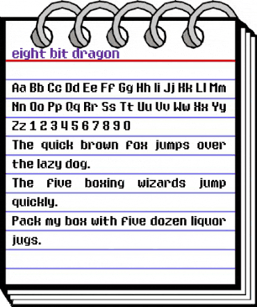 Eight Bit Dragon Regular animated font preview