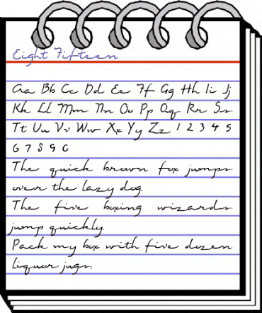 Eight Fifteen Regular animated font preview Eight Fifteen Regular animated font preview