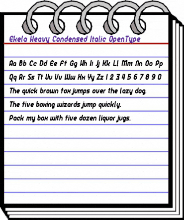 Ekela Heavy Condensed Italic animated font preview Ekela Heavy Condensed Italic animated font preview