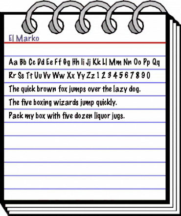 El Marko Regular animated font preview