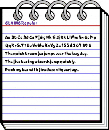 ELAINE Regular animated font preview ELAINE Regular animated font preview