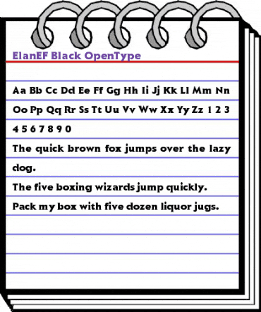 ElanEF Black animated font preview