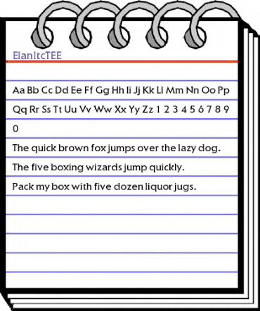 ElanItcTEE Regular animated font preview ElanItcTEE Regular animated font preview