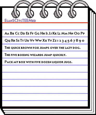 ElanSCItcTEEMed Regular animated font preview